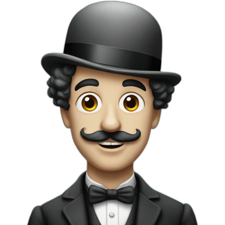 Charlie Chaplin sans chapeau emoji