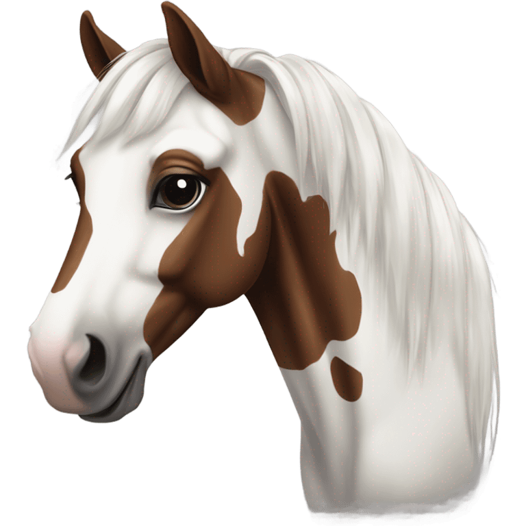 Happy paint horse emoji