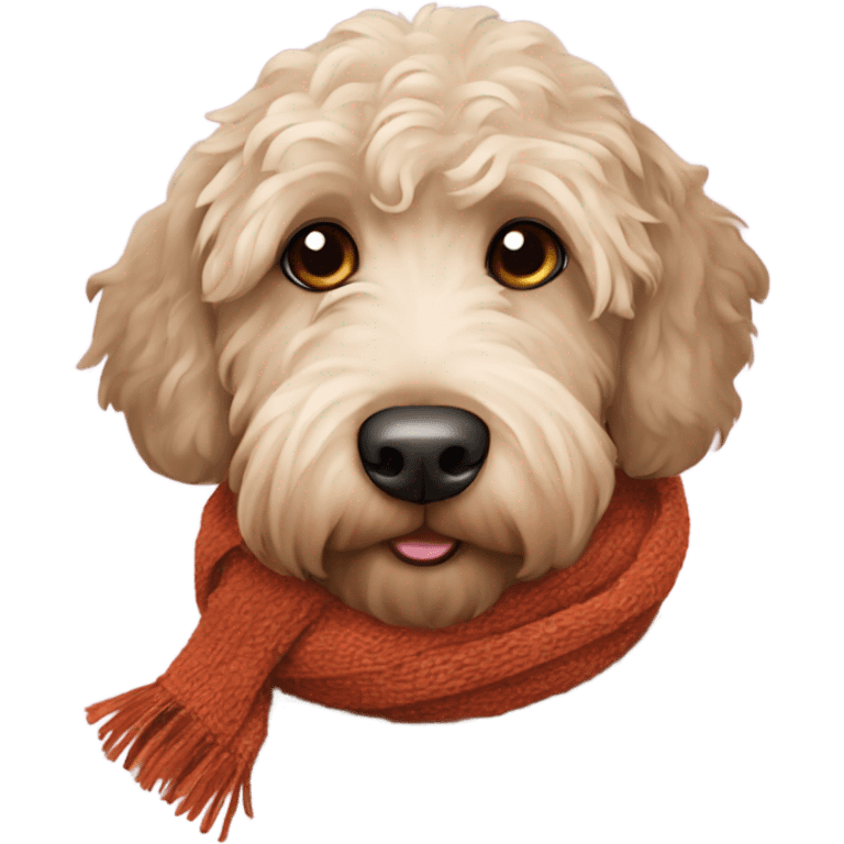 labradoodle-in-the-scarf emoji