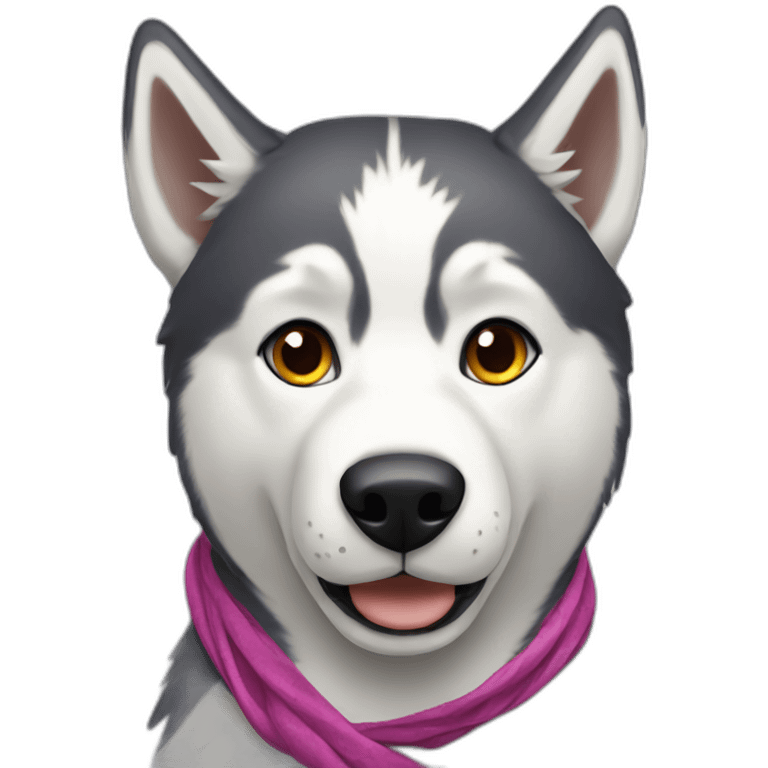 a husky with a foulard on his head emoji