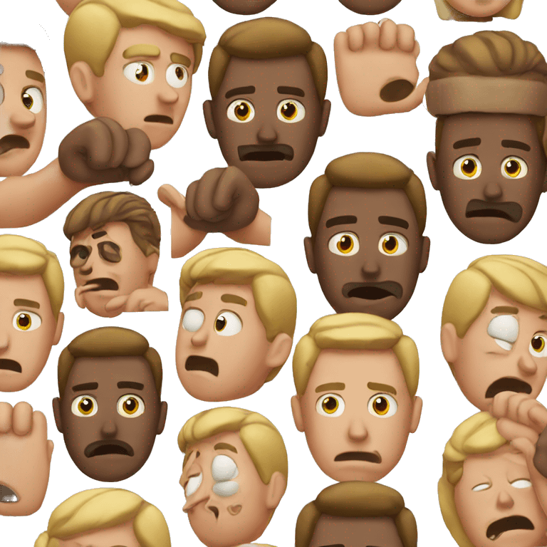 Man stressed emoji emoji