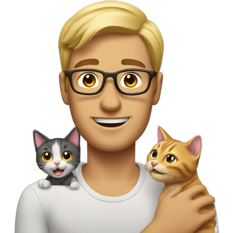 man playing cat emoji