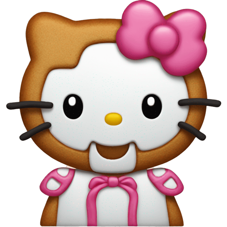 Gingerbread Hello Kitty emoji