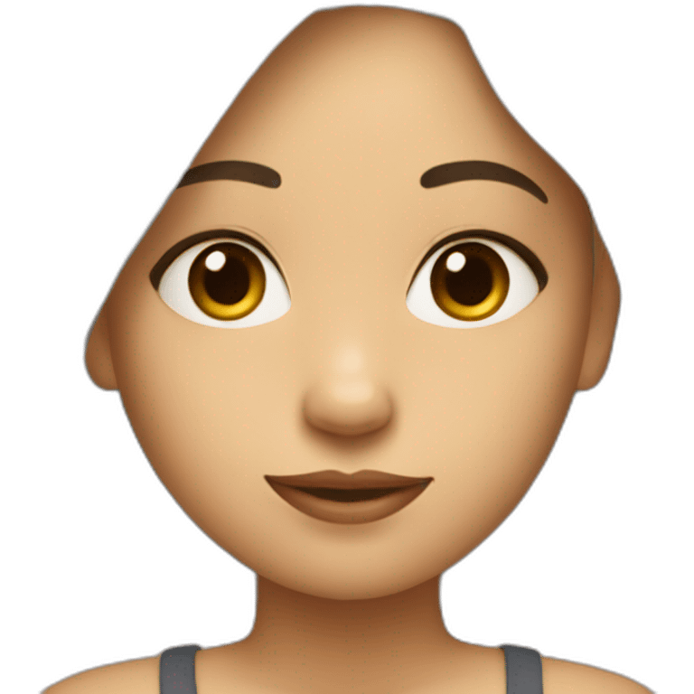 Girl in asana emoji