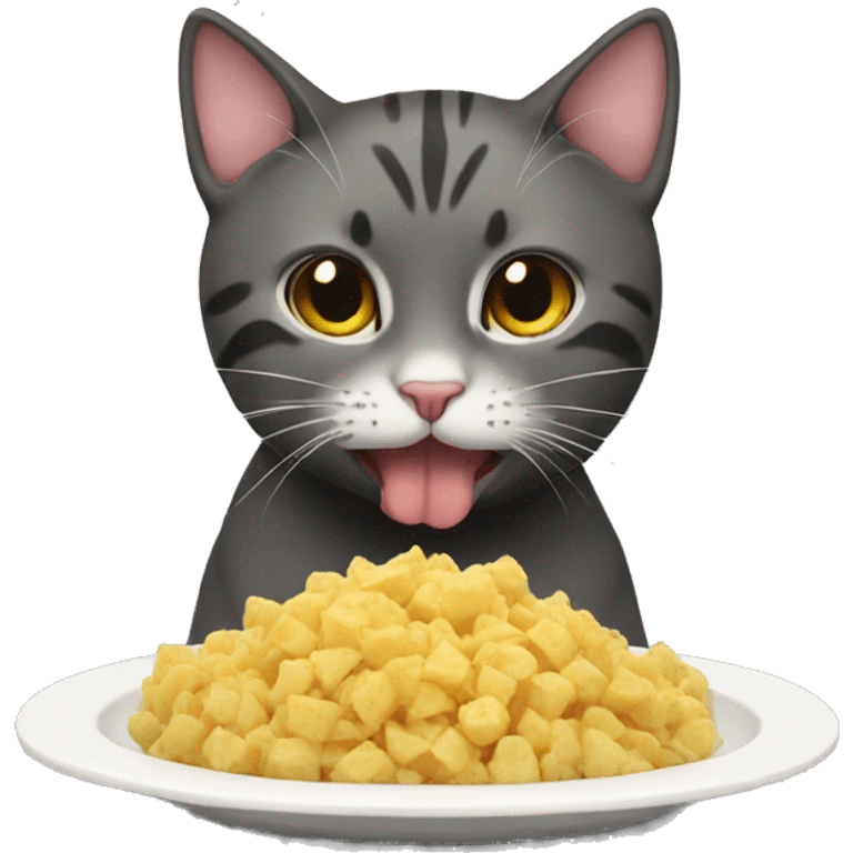 cat eating  emoji