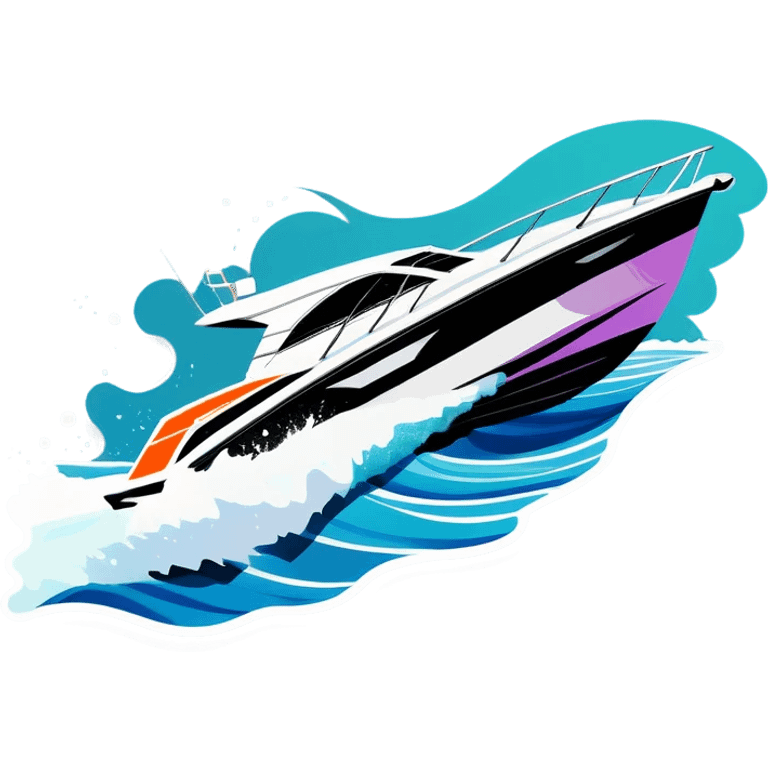 sport boat in waves emoji