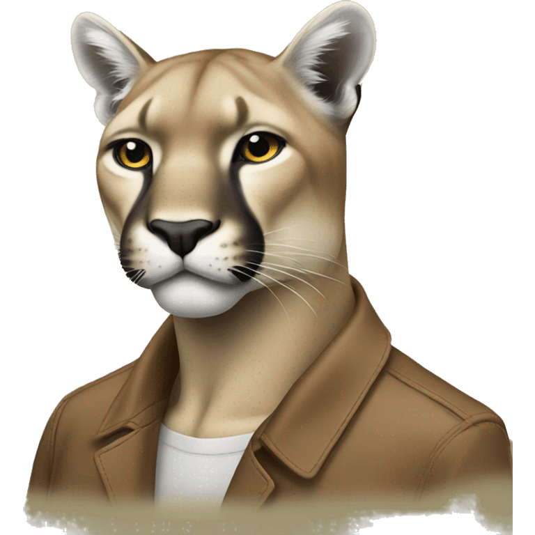 A puma smoking a cigarette emoji