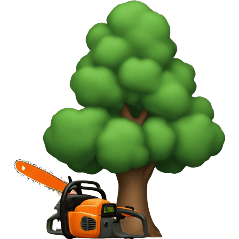 Tree removal with chainsaw  emoji