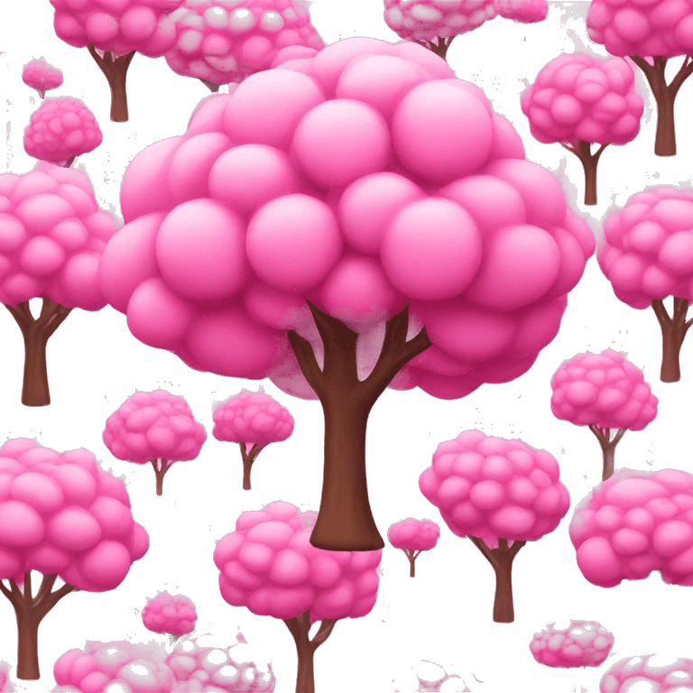 Pink tree emoji