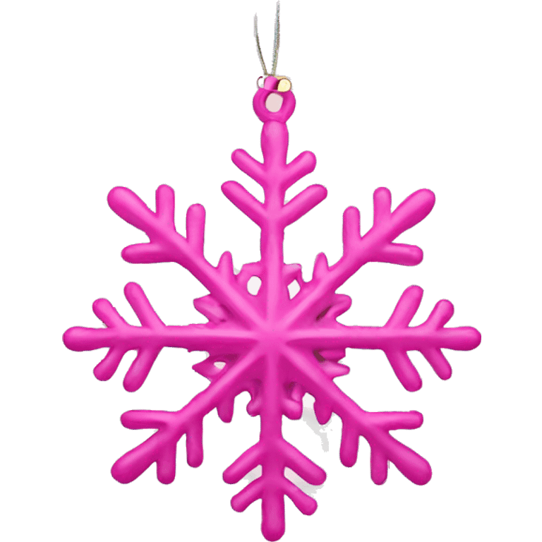 pink ornament with a snowflake on it emoji