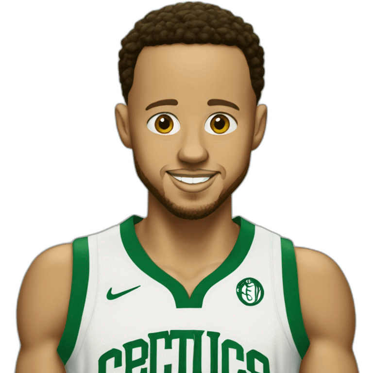 stephen curry in a boston celtics jersey emoji