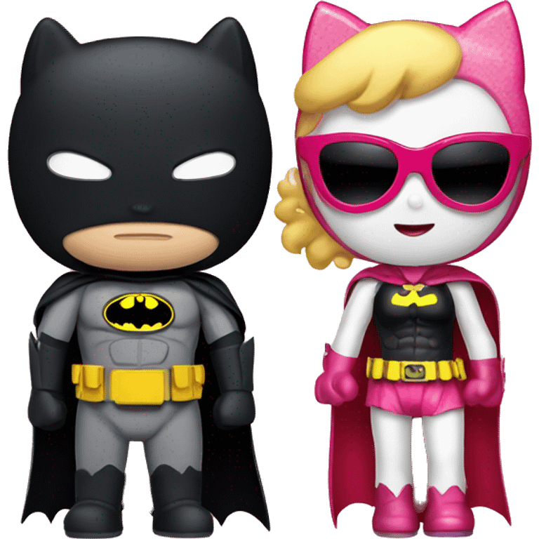 Hello kitty and Batman  emoji