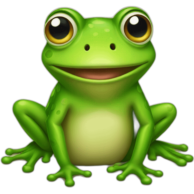 smart frog emoji