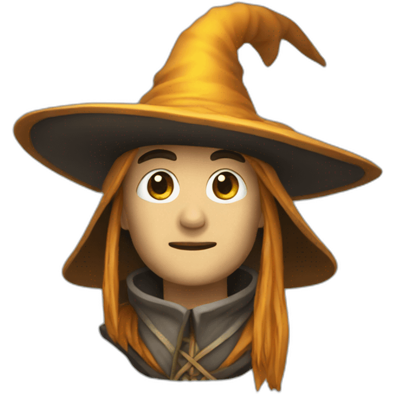 a long mage hat emoji