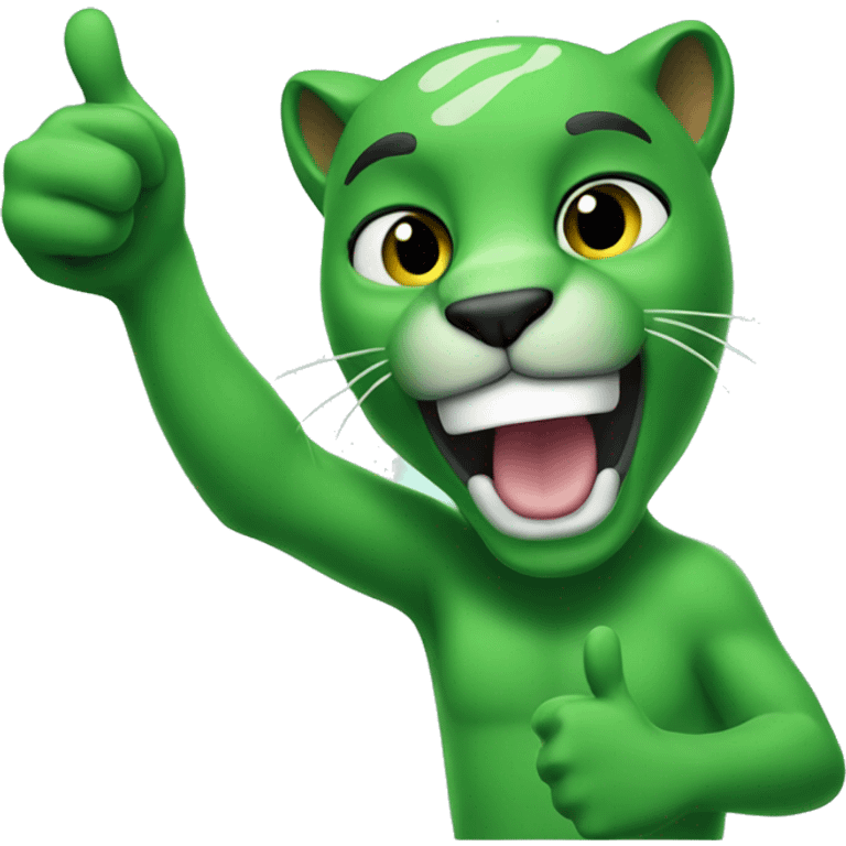 Green Panther thumbs up emoji