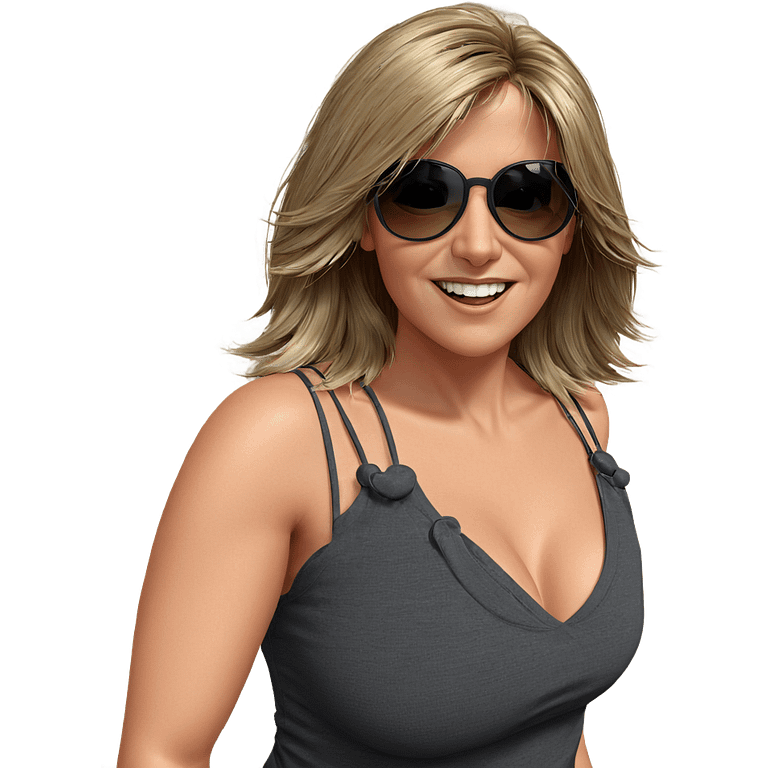 smiling girl in sunglasses emoji