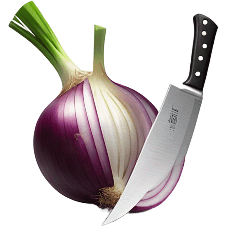 Knife kutting onion  emoji