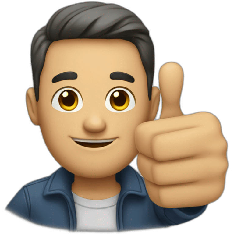 A man with thumbs up  emoji