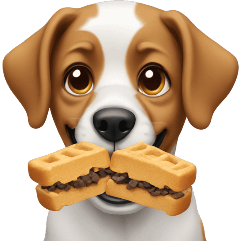 dog eating snacks emoji