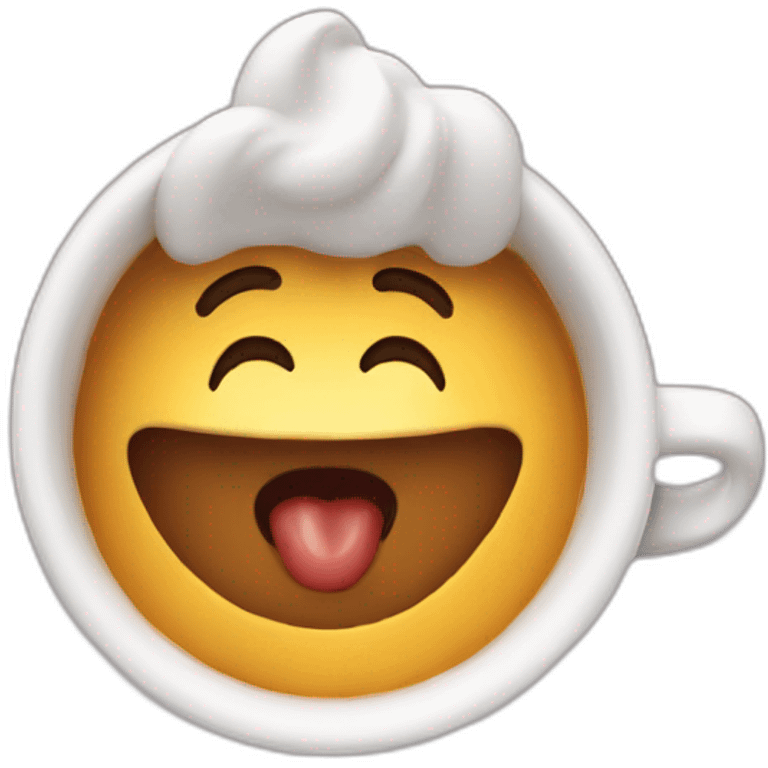 Chica tomando cafe emoji