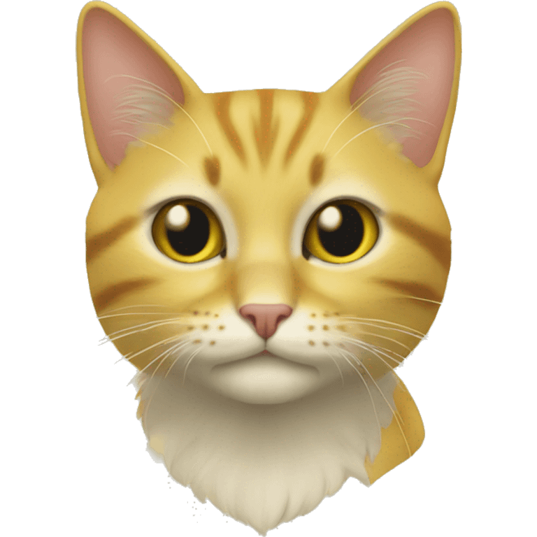 Scwarz gelbe Katze emoji