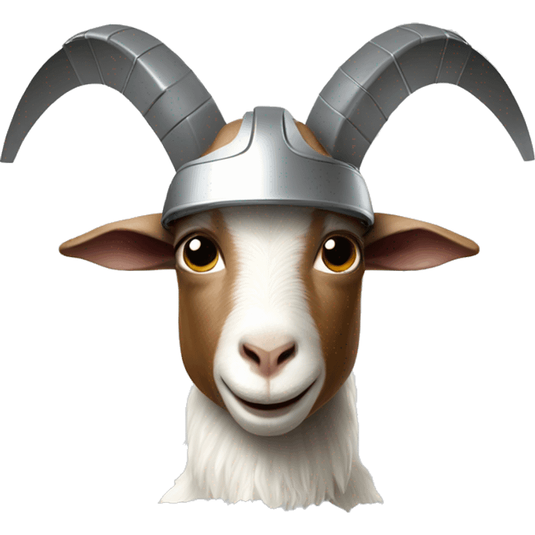 goat wearing an aliminium foil helmet emoji