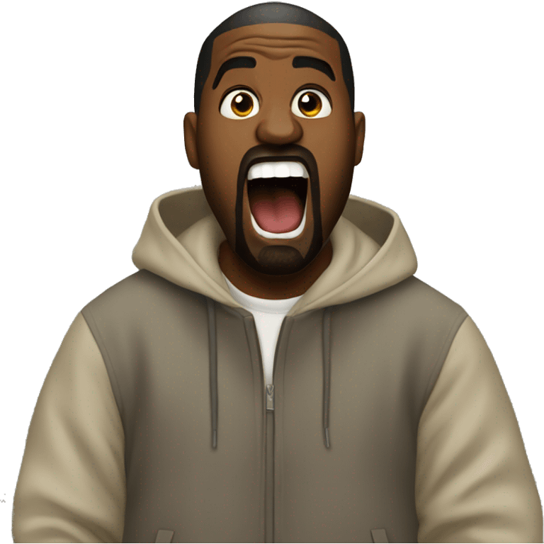 Kanye yelling emoji