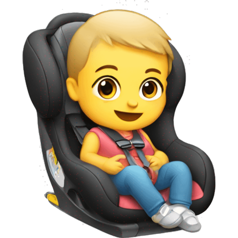 Baby in car seat  emoji