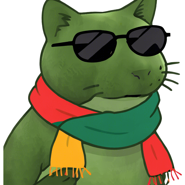 Cat with sunglasses emoji