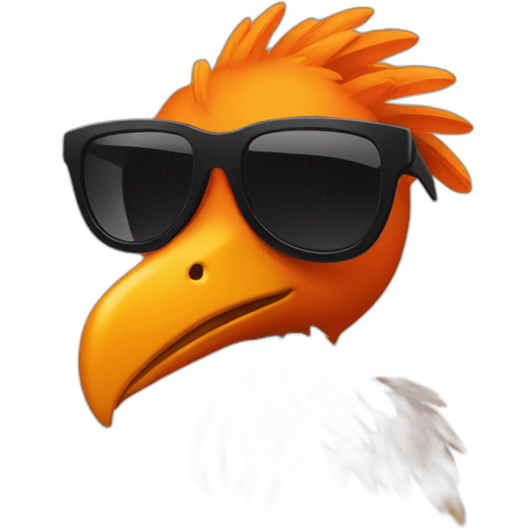 orange phenix with black sunglasses emoji