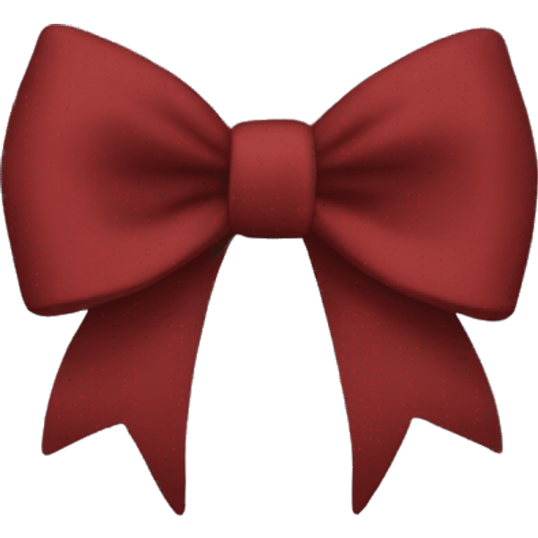 Dark red iPhone bow emoji