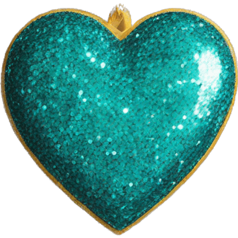 Heart Türkis glitter  emoji