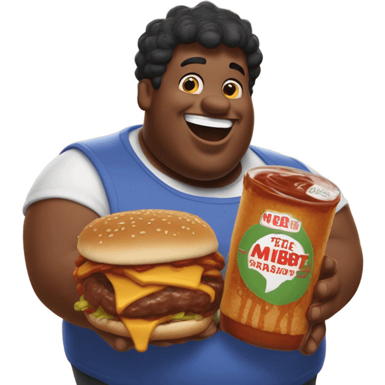 fat albert eating mcribs emoji