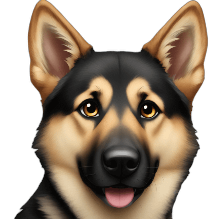 German shepherd husky mix dark nose emoji