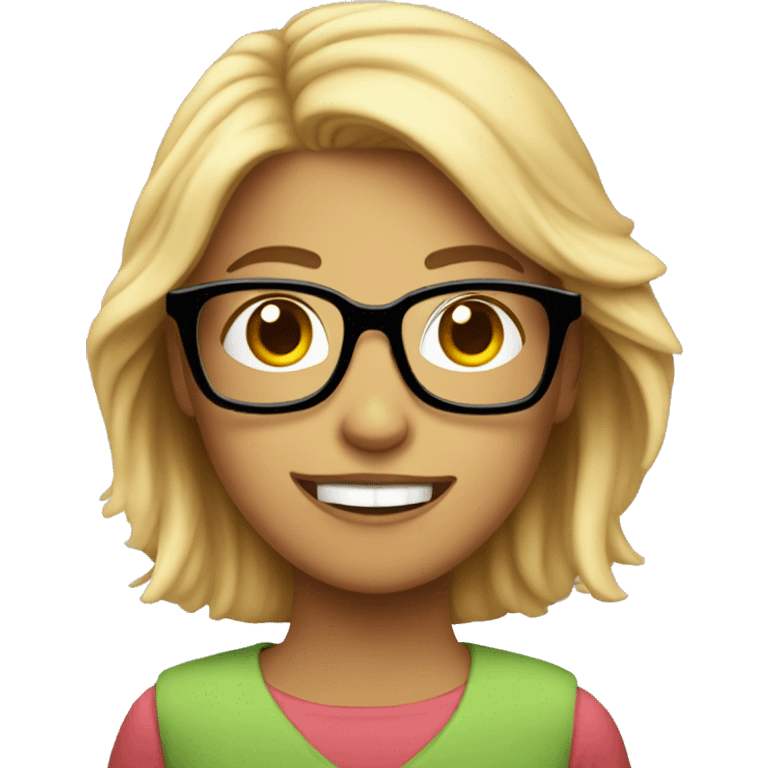 Nerdy starstruck apple fangirl emoji