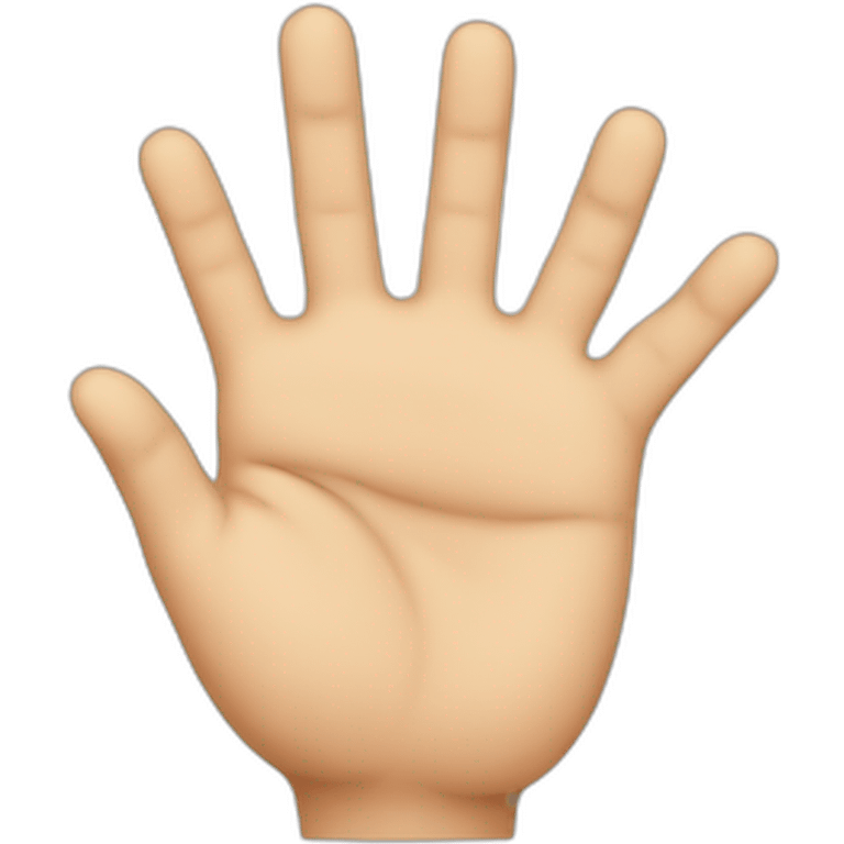 Hand showing four fingers emoji