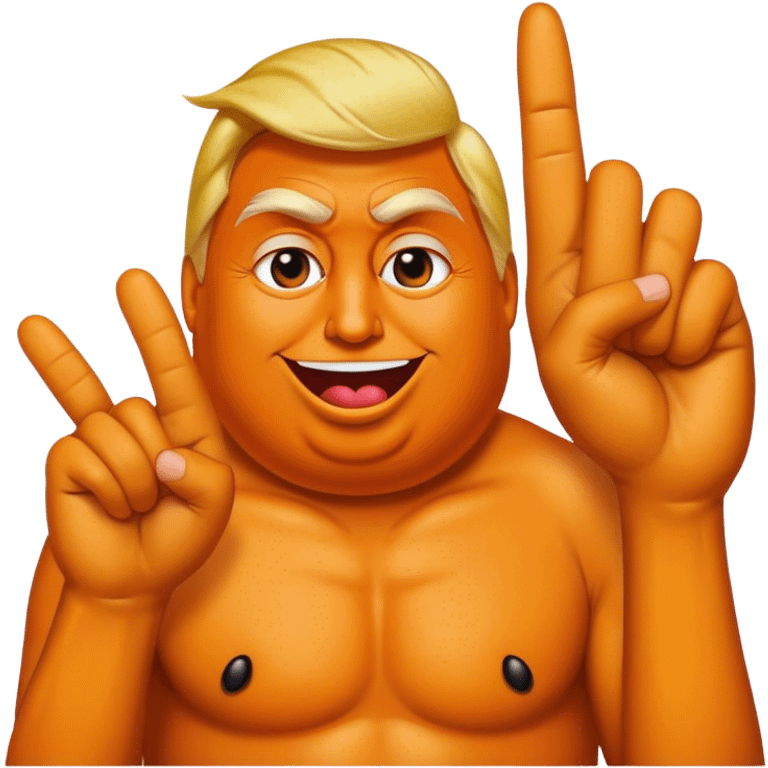 People giving middle finger to Donald Trump looking like Orange poop emoji  emoji