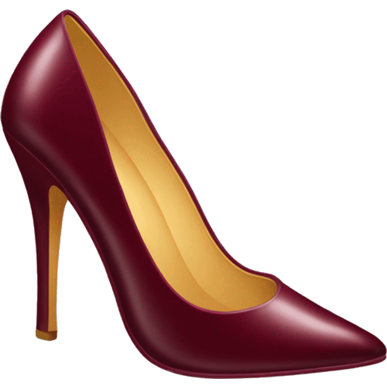 Burgundy high heels ￼ emoji