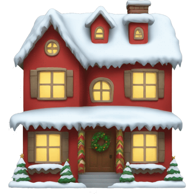 Christmas house emoji