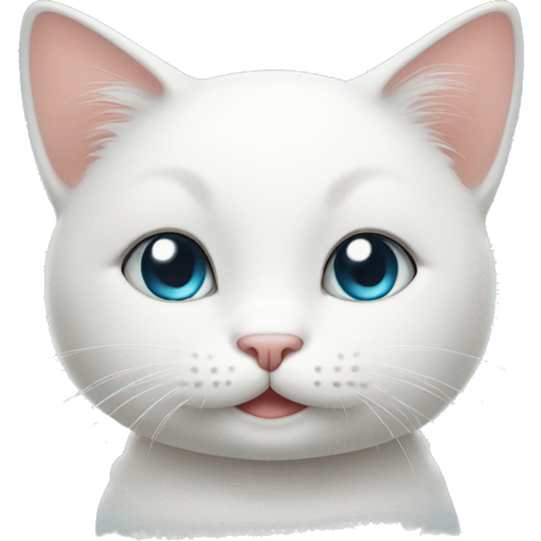 Cute white cat  emoji