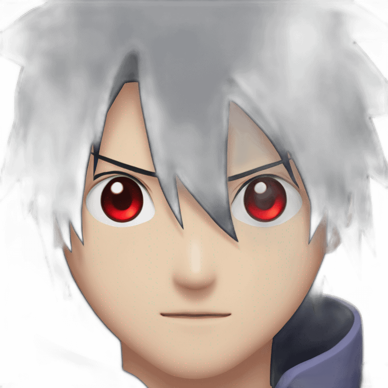 sasuke uchiha with red eyes emoji