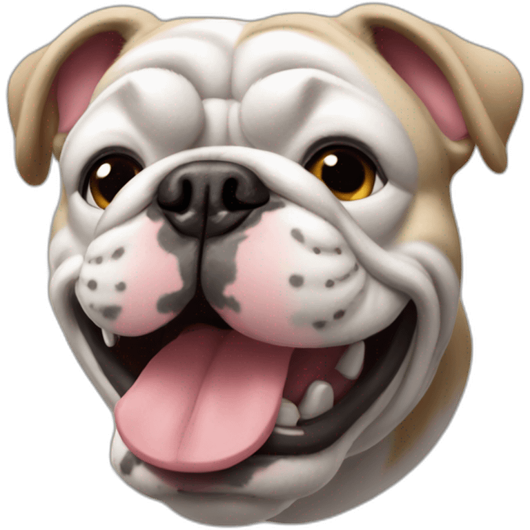 Bulldog frances riendo emoji