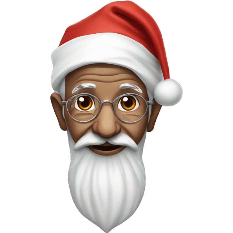 Mahatma Gandhi with santa hat emoji