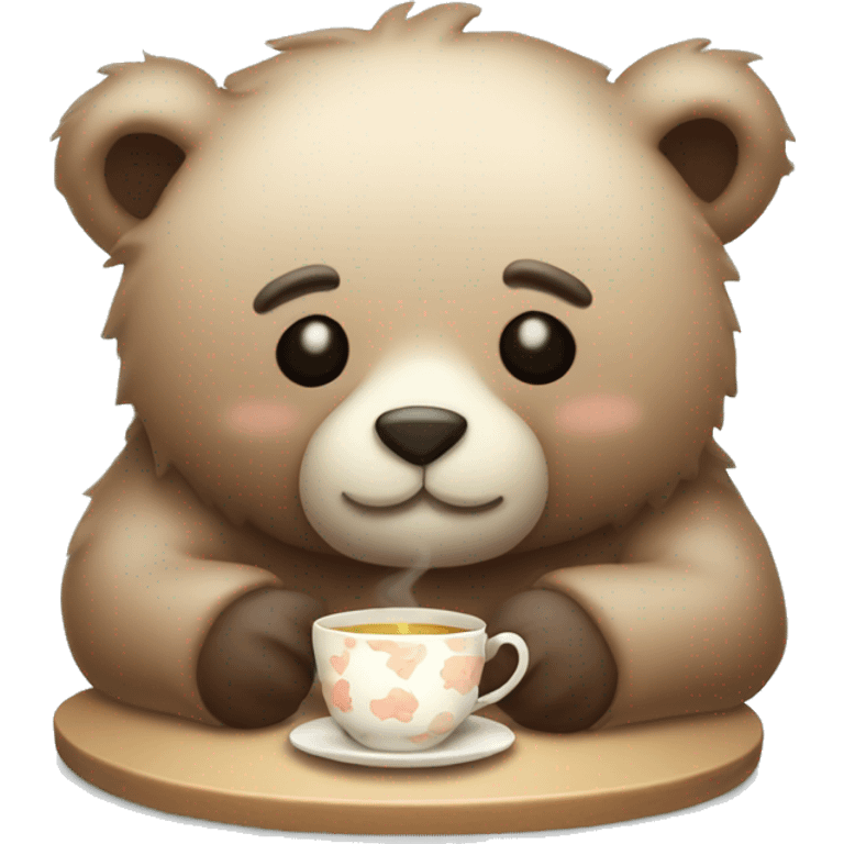 cozy bear like sleepy time tea emoji