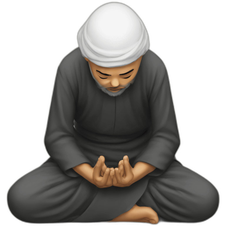 sufi muslim praying prostrating emoji