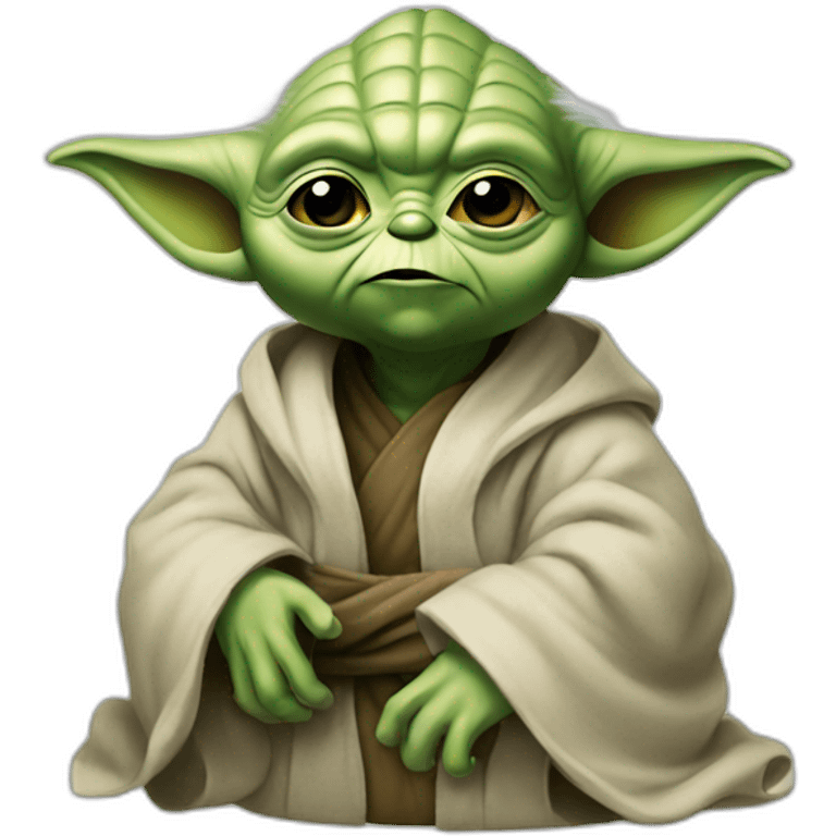 Yoda qui fume emoji