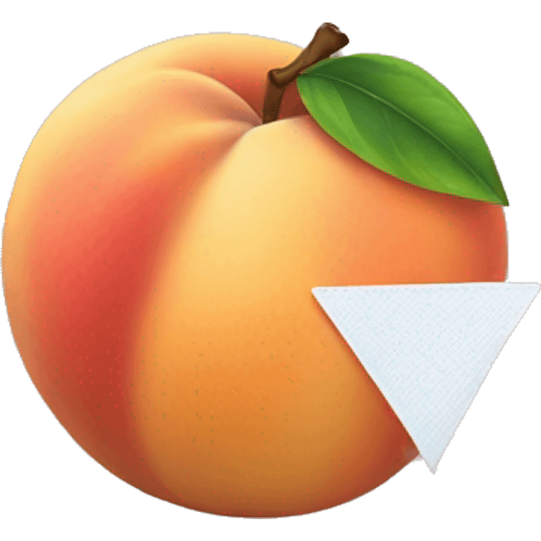 A peach with a bandaid stuck to it emoji