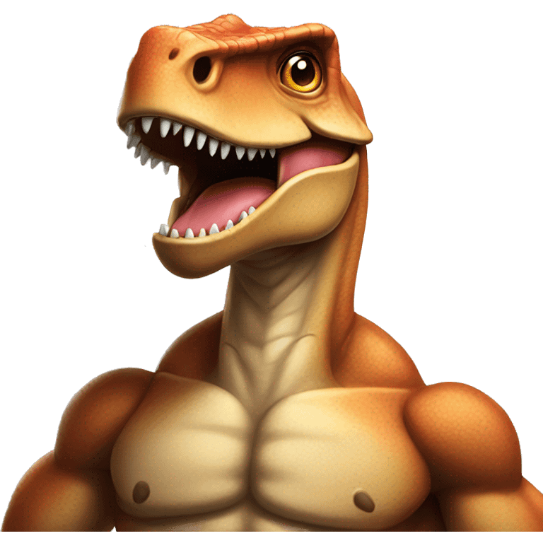 dinosaur with large chest muscles emoji