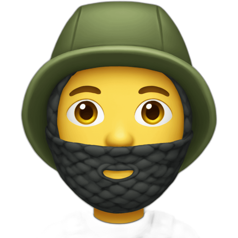 fisherman with balaclava and bob hat emoji