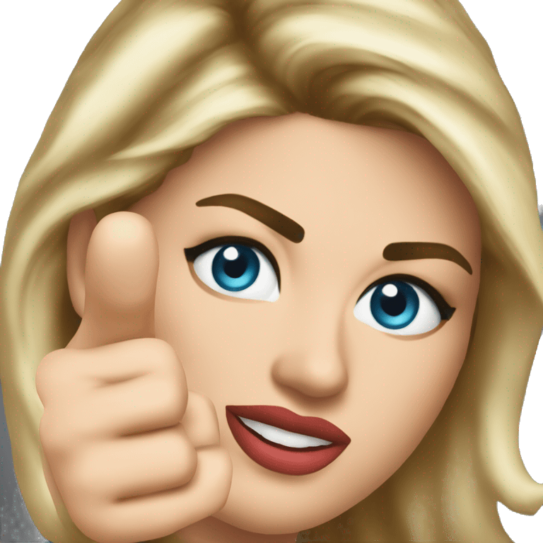 Kate Upton pointing on you
 emoji